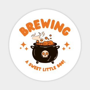 Brewing a Sweet Little Boo!" Halloween, baby, Pregnancy Announcement Magnet